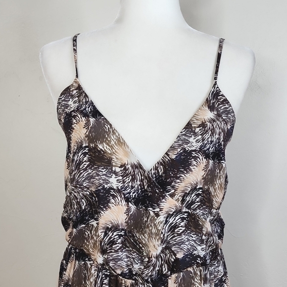 Halston Heritage Silk Beaded Cocktail Dress Size 4 - Picture 3 of 14